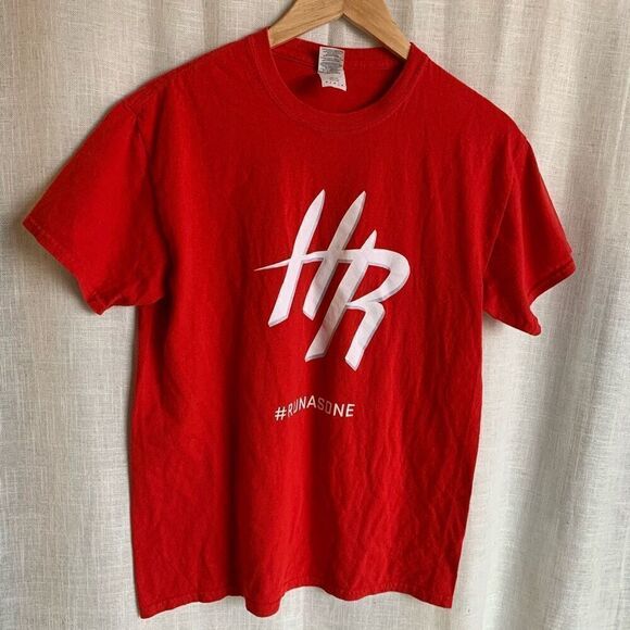 Houston Rockets Basketball Playoffs “Run As One” Red Graphic T-Shirt Women’s Med - Picture 1 of 13
